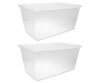 UZCBETR 2‑Pack 90Qt Clear Plastic Storage Bin, White Snap Lid