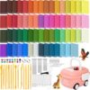 UZLU 148 Pcs Polymer Clay 62 Colors Oven Bake Modeling Clay
