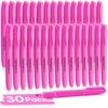 V-Opitos 30 Pack Pink Highlighters, No Bleed Bright Highlighters with Soft Chisel Tips, Ideal for Office and School Supplies