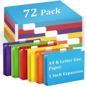 V-Opitos 72 Pack Bulk Hanging File Folders with 1" Expansion
