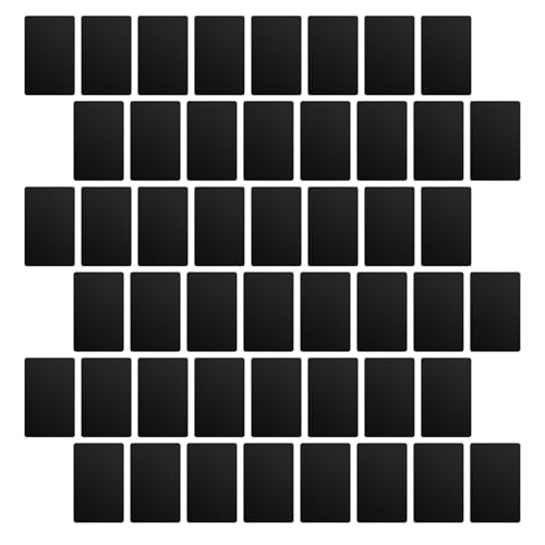 Vaguelly 200pcs Black Metal Sublimation Blank Name Plate for Laser Business Card Calibration, Lightweight Metal Engraving Blanks 3.39x2.13 Inch for Customer DIY Cards and Office Use