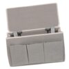 Vaguelly Bedside Hanging Caddy 4 Pockets, Cotton Linen Storage Bag