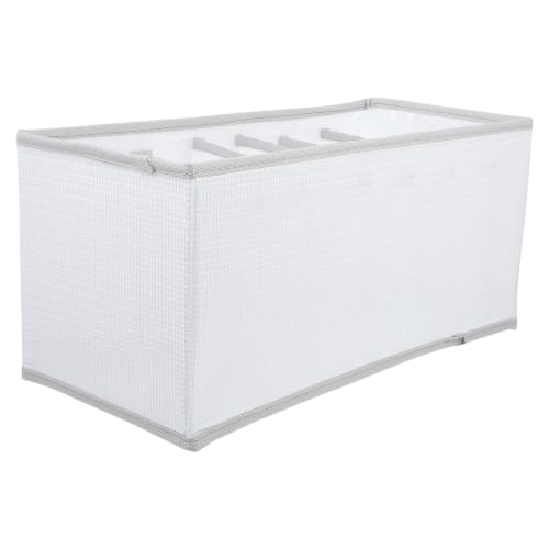 Vaguelly Foldable Clothes Storage Organizer Basket with Large Capacity and Sturdy Pvc Material, Space-saving Wardrobe Drawer Container for Jeans and Bedding Sheets in Closet or Dresser