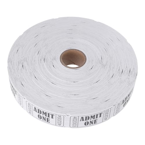 Vaguelly Raffle Tickets Roll with Consecutive Numbers White for Events and Perforations, Numbered Paper Tickets Time-Saving Entry Management with Stylish Design for Fundraiser and Party