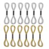 Vaguelly Silver Metallic Embroidery Thread Floss 12 Strands Polyester High Luster Finish with Lasting Colors for DIY and Art Embroidery Crafts