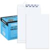 ValBox 6x9 Self Seal Security Catalog Envelopes 250 Count Small White Envelopes for Mailing, Storage and Organizing (Pack of 8)