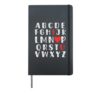 Valentine Alphabet Pre-k Kindergarten Teacher Student Hardcover Journal, Black