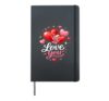 Valentine Love Design for Friends and Family Hardcover Journal, Black