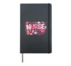 Valentine Nurse ER ICU NICU RN Stethoscope Medical Student Hardcover Journal, Black