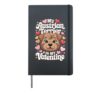 Valentine's Day Australian Terrier Valentines Hardcover Journal, Black