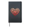 Valentines Day Chicken Heart Family Funny Chicken Mom Farmer Hardcover Journal, Black