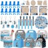 Vanblue 134 Pcs Blue One Happy Dude Party Favors Goodie Bags Stuffers