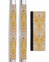 VANDARRINS 2 PCS Refrigerator Door Handle Covers, Yellow Chart Adjustable Kitchen Appliance Handle Cover Modern Schedule Numbers Chart Planner Non Slip Fridge Oven Stove Dishwasher Handle Protector