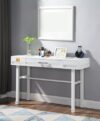 Vanity Desk Features 1 Drawer with Side Metal Glide for Smooth Operation, Offering Storage for Personal Items.
