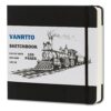 Vanrtto Hardcover Sketch Book, Square Mixed Media Sketchbook 8x8 Inch