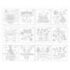 Vaveren 6X 12 Pieces Christmas Stencils Painting Template, Reusable Drawing Stencil Craft for DIY Drawing Slice Spraying Window Glass Door Car Body