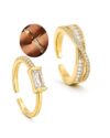 Vavily 14K Gold Plated Stackable Rings for Women Dainty