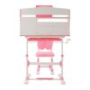 Vaxqzu Height Adjustable Desk and Chair Set for Kids Ages 3-12 Pink (Pink)