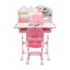 Vaxqzu Height Adjustable Kids Desk and Chair Set Ages 3-12 (Pink)