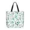 VBBHYGFG Shopping Tote for Womens Mint Soft Foliage Watercolor