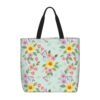VBBHYGFG Tote Bags for Woman Mint Pastel Mixed Floral Vine