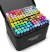 VBESTARTLY 120 Colors Alcohol Markers with Base, Permanent Dual Tip Art Markers for Adults Anime Coloring Sketch Illustrations Pefect for Gift