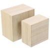 Veemoon 2pcs Wooden Jewelry Storage Case Cube Wood Portable Organizer Box