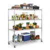 Velorantia 5 Tier Shelving Units with Wheels 70.87x59.76x23.98in 250KG