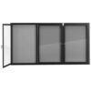 Velorantia Weatherproof Enclosed Bulletin Board Aluminum Frame Lockable