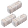 Veltrixy 3Pcs Underwear Organizer Safe Washable Foldable Underwear Drawer Organizer Divider Boxes 11 Cells for Bras Panties Ties Socks Scarves Clothes