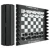 VENTUREBOARD XL Full-Size 10 Inches Magnetic Unique Chess Set Board Game - Folding Board, Travel Chess Board Game Pieces - (Black/Grey)