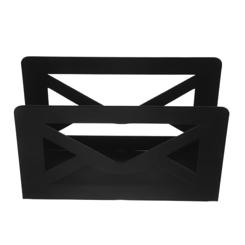 VERDANVERSE Black Iron with Compartments Sturdy Letter Sorter and Mail Desktop Mail Organizer for Efficient Storage and Quick Categorization, Space-Saving Design for Home Office Desk Use