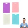 Vertical Erasable Badge Note, Reusable Silicone Erasable Notepad Badge Set, 4Pcs Mini Whiteboard Clipboard for Nurses Doctors Teachers