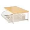 Vertical Kitchen Organizer Rack 2 Tier Storage Shelves with Drawers