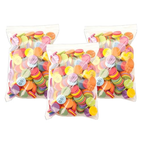 Vestamore Round Counters for Early Math Concepts: 900 Pcs Place Value Discs, Eva Foam Math Manipulatives, Decimal Discs for Elementary, Homeschool Supplies, 11.8 X 5.9 X 2.4 in