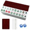 VETEB American Mahjong Tile Set 166 Vintage Red Damask Gift for Women