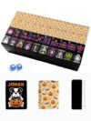 VETEB Halloween American Mahjong Tile Set Bulldog Halloween Pumpkins Bats