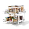 VEVOR 2 Tier Pull Out Cabinet Organizer 14.17"W x 21.06"D Slide Out Drawers