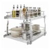 VEVOR 2 Tier Pull Out Cabinet Organizer 16.97"W x 21.22"D Slide Out Drawers