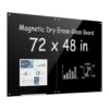 VEVOR Glass Dry Erase Board 2 Pack 47.2x35.4 in Black Magnetic Whiteboard
