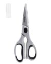 VEVOR Kitchen Scissors, Durable Stainless Steel Kitchen Shears with Protective Sheath, Heavy Duty Cooking Shears Soft Grip Comfort Handle, Kitchen Utensil for Cutting Meat, Food, Fish, Poultry, Grey