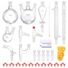 VEVOR Lab Distillation Kit, 3.3 Boro Lab Glassware Distillation Kit with 24, 40 Joint, 1000ml Essential Oil Distillation Apparatus Kit, 29 pcs Set of Glassware Equipment