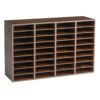VEVOR Wood Literature Organizer 36 Compartments Office Mailboxes Brown