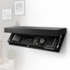Vhewq Magic Flap Hidden Shelf with Secret Compartment, Floating Wall with Secret Compartment, 5 Kg Load Capacity, Manual Press to Open, for Keys, Remotes and Small Items