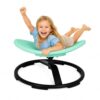 VHUNLUN Spinning Chair for Autistic Kids, 21.3" L × 19.2" W Sensory Chair with 360° Rotation, 220Lbs Weight Capacity, Non-Slip Base Spin Chair for Kids Autism, for Toddlers with ADHD, Ages 3+(Green)