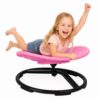 VHUNLUN Spinning Chair for Autistic Kids, 21.3" L × 19.2" W Sensory Chair with 360° Rotation, 220Lbs Weight Capacity, Non-Slip Base Spin Chair for Kids Autism, for Toddlers with ADHD, Ages 3+(Pink)