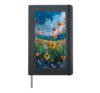 Vibrant Meadow Blooms Colorful Wildflowers Field Spring Sky Hardcover Journal, Black