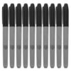 VICASKY 100pcs Permanent Markers Plastic Refillable Single Tip Black Ink