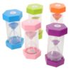 VICASKY Sand Timer Plastic and Glass Material 5pcs Colorful 1/3/5/10/30 Minute Countdown Timer, Energy-Free Time Management Tool for Cooking and Classroom Use and Adults