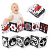Vicloon Black and White Baby Toys, High Contrast Baby Book for Newborn